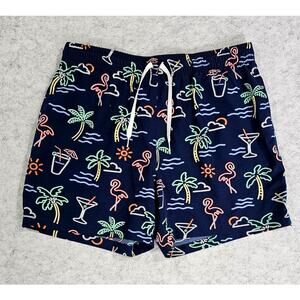 Chubbie Swim Trunks Shorts The Neon Lights  5.5 inseam, Pockets, Sz XL